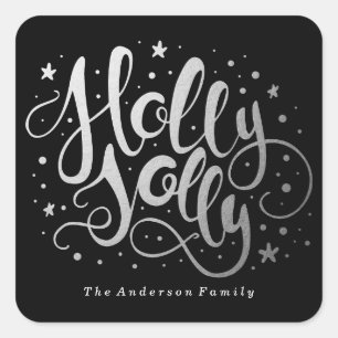 Holly Jolly   Aufkleber für den Urlaub