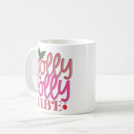 Holly Jolly Babe Kaffeetasse (Vorderseite Links)