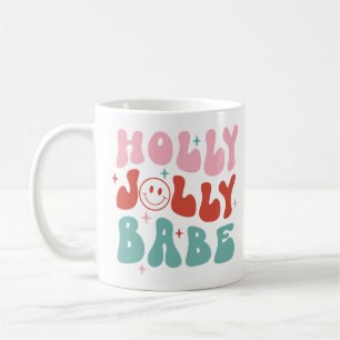 Holly Jolly Babe Retro Christmas Kaffeetasse