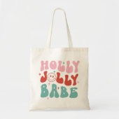 Holly Jolly Babe Retro Christmas Tragetasche (Vorne)