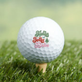 Holly Jolly Babe Retro Groovy Weihnachtsfeiertage Golfball (Insitu T-Shirt)