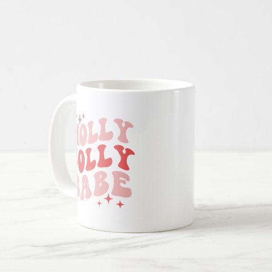 Holly Jolly Babe Weihnachten Kaffeetasse (Vorderseite Links)