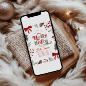 Holly Jolly Baby Shower Einladung