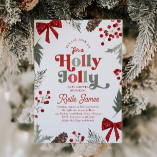 Holly Jolly Baby Shower Einladung