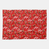 Holly Jolly Candy Canes Geschirrtuch (Horizontal)