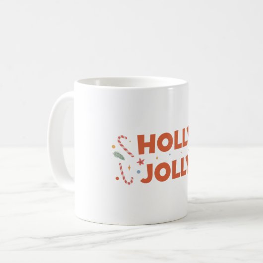 Holly Jolly Candy Canes Kaffeetasse (Vorderseite Links)