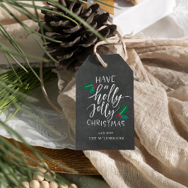 Holly Jolly | Chalkboard Holiday Geschenkanhänger