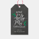 Holly Jolly | Chalkboard Holiday Geschenkanhänger (Vorderseite)