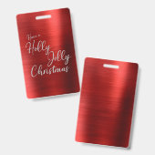 Holly, Jolly Christmas Ausweis (Front & Back)