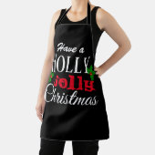 Holly Jolly Christmas Black Red White Schürze (InSitu)