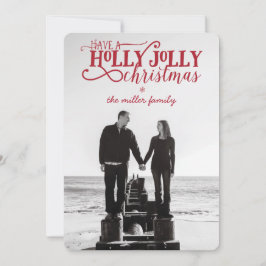 Holly Jolly Christmas Card - 5 Zoll x 7 Zoll mit U Feiertagskarte