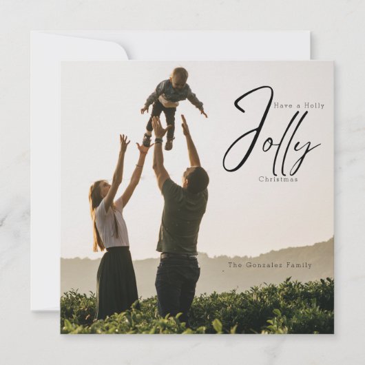 Holly Jolly Christmas Card Feiertagskarte (Vorderseite)