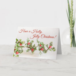 Holly, Jolly Christmas Card Feiertagskarte