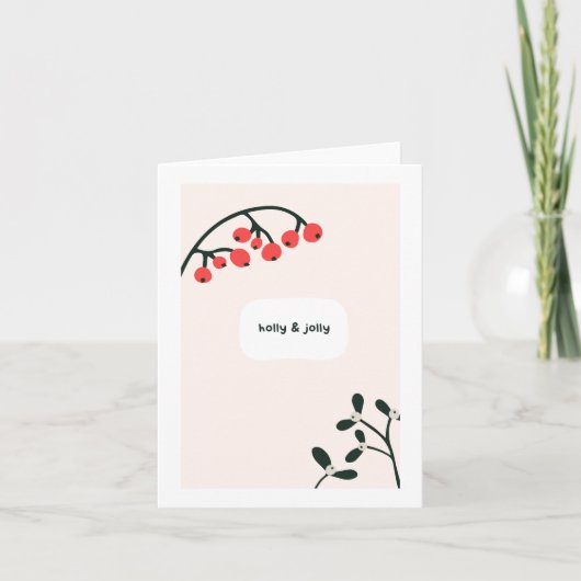 Holly Jolly Christmas Card Karte (Vorderseite)