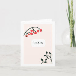 Holly Jolly Christmas Card Karte