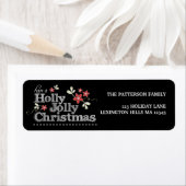 Holly Jolly Christmas Chalkboard Address Label (Insitu)