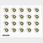 Holly Jolly Christmas Circle Stickers (Blatt)