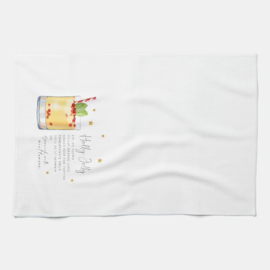 Holly Jolly Christmas Cocktail Rezept Geschirrtuch (Horizontal)