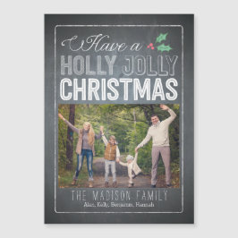 Holly Jolly Christmas Custom Thin Magnetic Card Magnetkarte