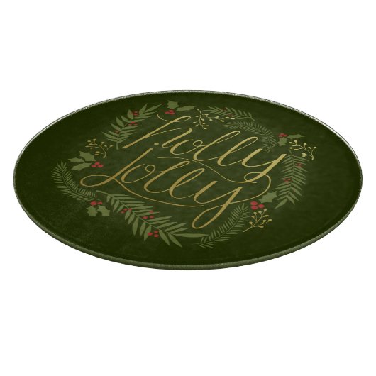 Holly Jolly Christmas Cutting Board Schneidebrett (Ecke)