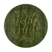 Holly Jolly Christmas Cutting Board Schneidebrett (Vorderseite)