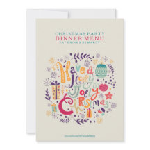 Holly Jolly Christmas Dinner Party Menu