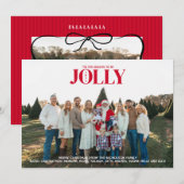 Holly Jolly Christmas Einladung (Vorne/Hinten)