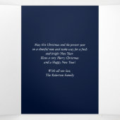 Holly Jolly Christmas Family Foto Dreifach Gefaltete Urlaubskarte (Innenseite Mitte)