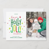 Holly Jolly Christmas Feiertagskarte (Vorderseite)