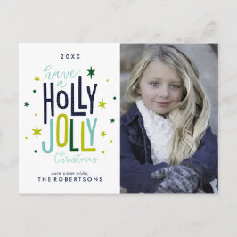 Holly Jolly Christmas Feiertagspostkarte