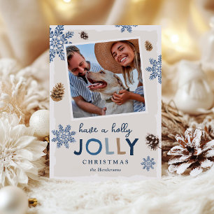 Holly Jolly Christmas Foto Feiertagskarte