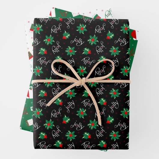 Holly Jolly Christmas Geschenkpapier Set (Beispiel)