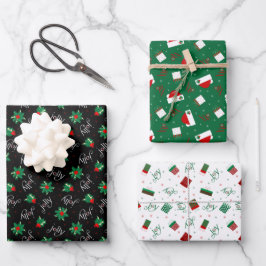 Holly Jolly Christmas Geschenkpapier Set
