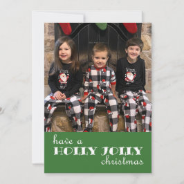 Holly Jolly Christmas Grueting Card Feiertagskarte