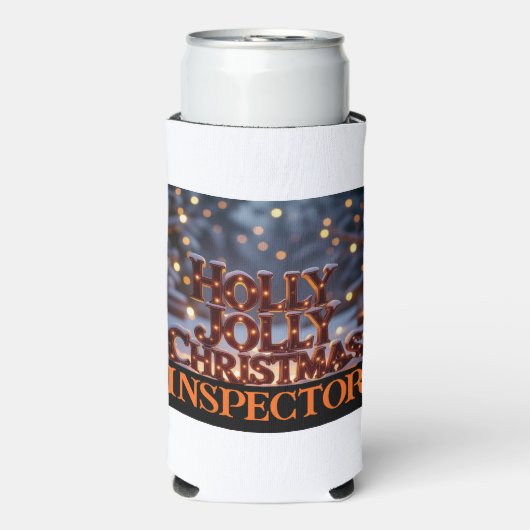 Holly Jolly Christmas Inspector Fun Selters Dosenkühler (Seltzer Vorderseite)