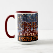 Holly Jolly Christmas Inspector Keepake Tasse (Links)