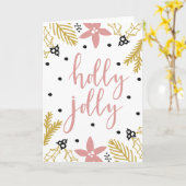 Holly Jolly Christmas Karte (Gelbe Blume)