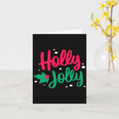 Holly Jolly Christmas  Karte (Gelbe Blume)