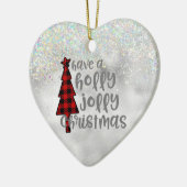 Holly Jolly Christmas Keramik Ornament (Links)