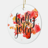 Holly Jolly Christmas Keramik Ornament (Links)