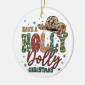 Holly Jolly Christmas Keramik Ornament (Links)