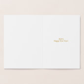 Holly Jolly Christmas mit Name Folienkarte (Innenseite)