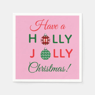 Holly Jolly Christmas napkin Serviette