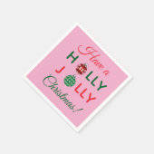 Holly Jolly Christmas napkin Serviette (Ecke)