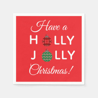 Holly Jolly Christmas napkin Serviette