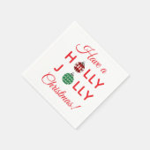 Holly Jolly Christmas napkin Serviette (Ecke)