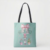 Holly Jolly Christmas Nutcracker Coquette Preppy Tasche (Vorderseite)