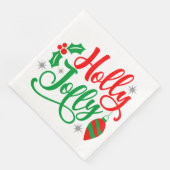 Holly Jolly Christmas Song Serviette (Ecke)