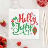 Holly Jolly Christmas Song Serviette (Beispiel)