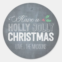 Holly Jolly Christmas Sticker oder Umschlag Aufkle